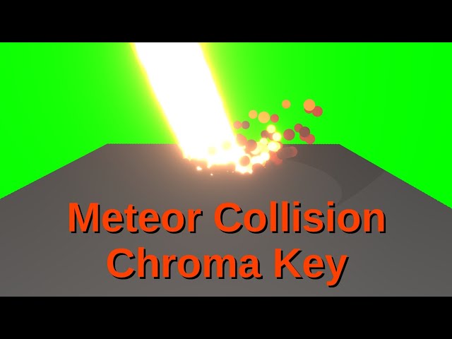 Meteor Collision Chroma Key - In SpaceSim | 4K