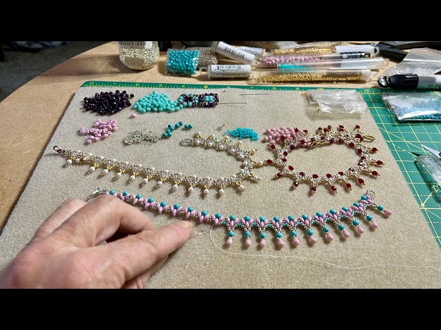 Anklet Tutorial , Blue Howlite & super duo ankle bracelet with Miyuki seed beads