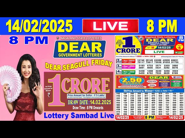 Nagaland Lottery Sambad Live 8pm 14.02.2025 | Lottery Live