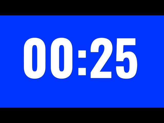 25 second countdown timer