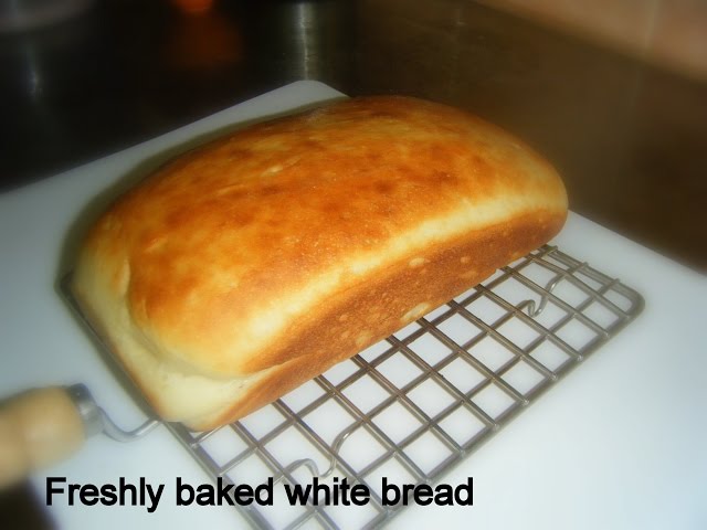 Homemade white sandwich bread-Eggless- Freshly baked