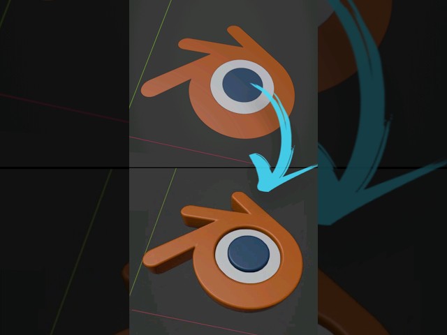 Blender Logo SVG to 3D modelling timelapse #blender #cgian #3d