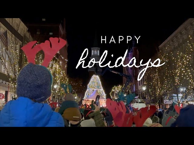 Burlington Vermont: Church Street Marketplace Christmas Tree Lighting 2023