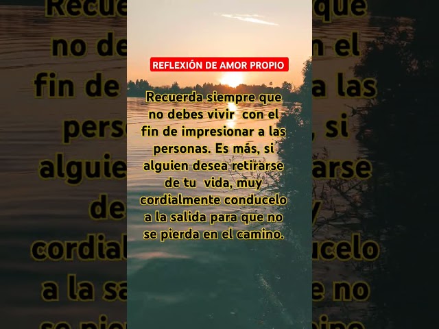 REFLEXIÓN DE AMOR PROPIO