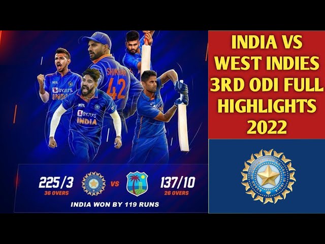 | Dd sports live IND vs wi match |Fancode | IND vs wi 3rd odi  match highlights|