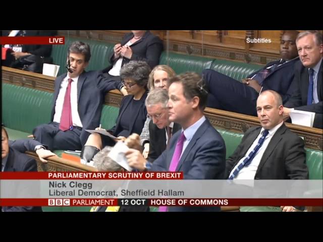 Nick Clegg on Brexit - 12/10/2016