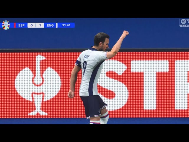 Harry Kane 32' Goal, Phil Foden Assist | EURO 2024 Final: Spain vs England | EA FC 24 (PS5)