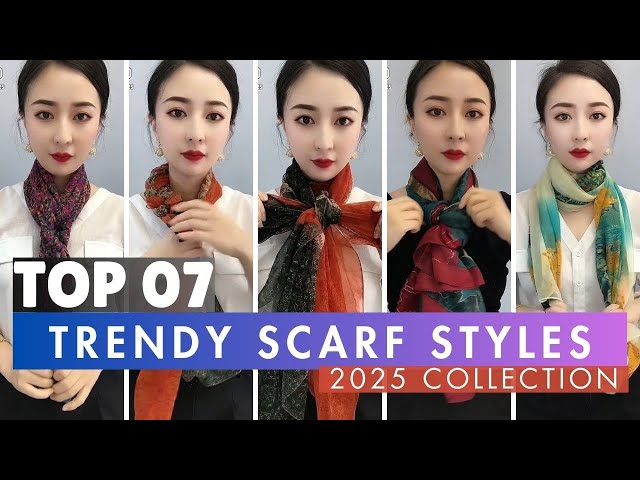 😲 The 07 stylish ways to tie a scarf 🧣 around neck | Wear A Scarf Stylishly P1 스카프 묶는 스타일 #shorts