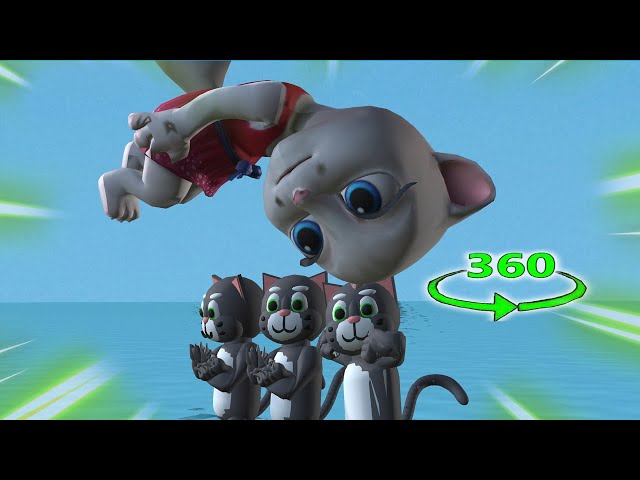 Talking Tom & mare / Coffin Dance cover / VR video 360°