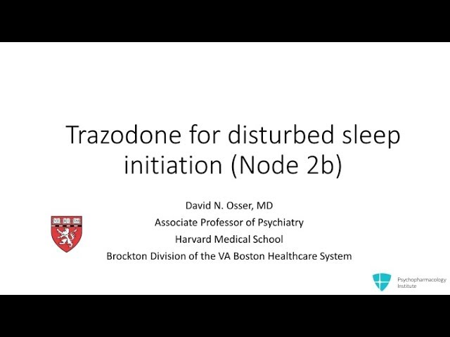 PTSD Psychopharmacology - Recommendation for Disturbed Sleep Initiation