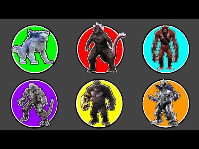 KUMPULAN MONSTER !! Godzilla Evolved, Skar King, Shimu, Mechagodzilla, King Kong ...