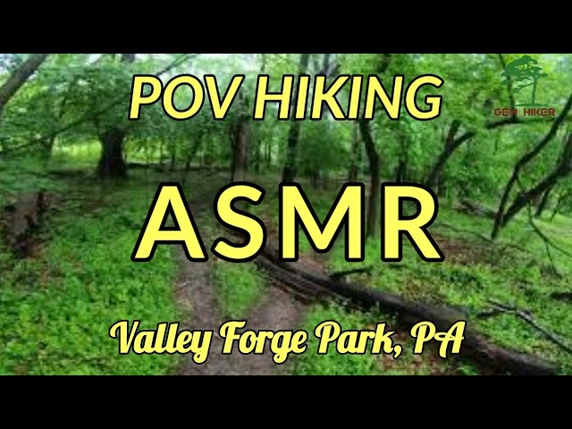 ASMR Trail Hiking on a Rainy Day | Valley Forge National Park