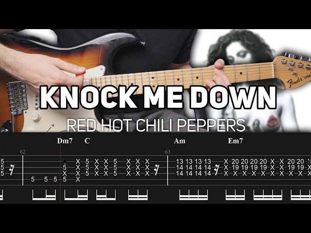 Red Hot Chili Peppers - Knock Me Down (Guitar lesson with TAB)