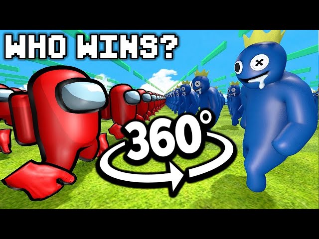 100 Rainbow Friends VS 100 Among Us 360° | VR/360° Experience