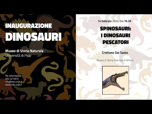 Spinosauri: i dinosauri pescatori - Inaugurazione mostra Dinosauri