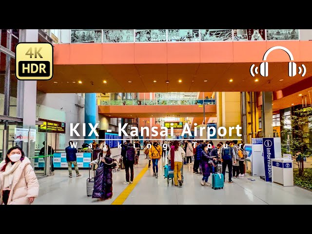 KIX - Kansai Airport Walking Tour - Osaka Japan [4K/HDR/Binaural]