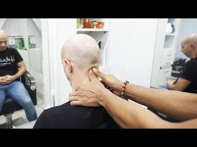 ASMR Indian Massage in a Little Barber Shop in Kolkata