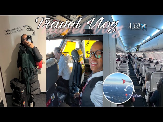 Viens avec moi au travail ✈️!!! | vlog, hôtesse de l'air, Halifax