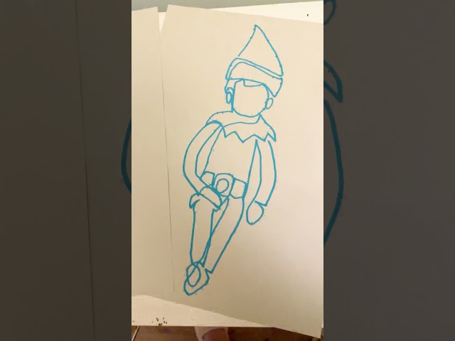 Making a one line dot-to-dot of the Elf on the Shelf! + FREE DOWNLOAD