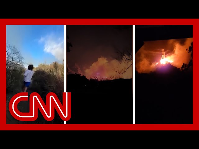 These videos potentially show the start of two LA wildfires. CNN spoke to the witnesses