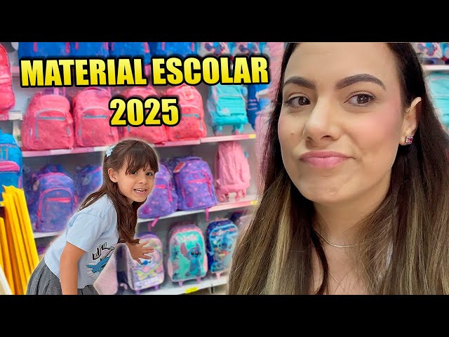 COMPRAMOS O MATERIAL ESCOLAR 2025 DA ELIZA * Eu não esperava por essa escolha! | Kathy Castricini