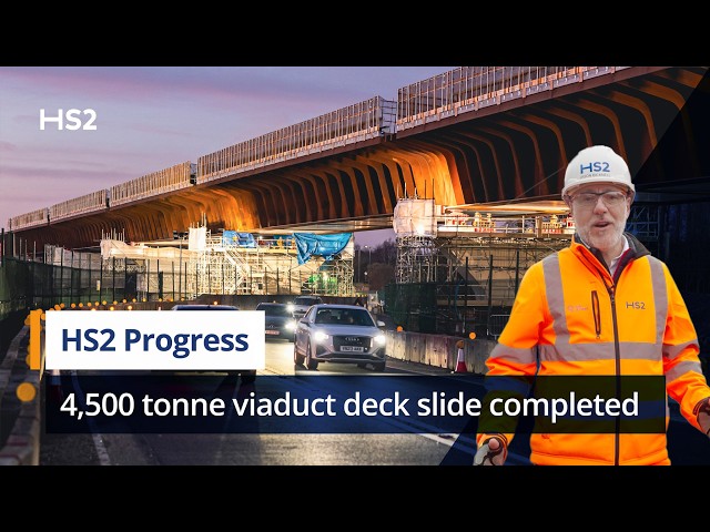 How HS2 moved a 4,500 tonne bridge across a road and railway line