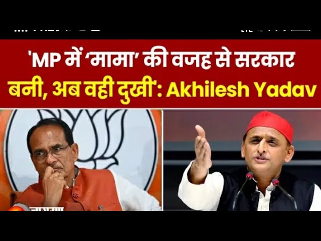 Akhilesh Yadav ने BJP को घेरा, MP में ‘मामा’ की वजह से सरकार बनी, अब वही दुखी। Shivraj Singh Chouhan