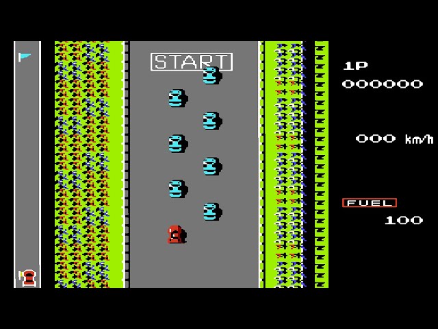 ROAD FIGHTER gameplay/walkthrough, NES/Dendy/FC [186]