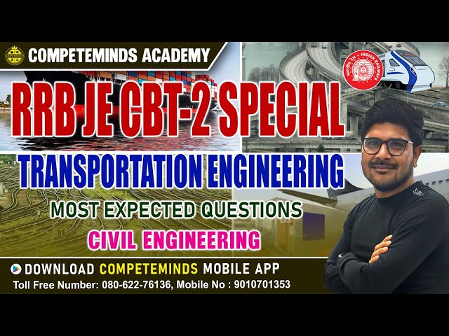 RRB JE CBT-2 SPECIAL | CIVIL ENGINEERING | Transportation Engineering Highway development in INDIA