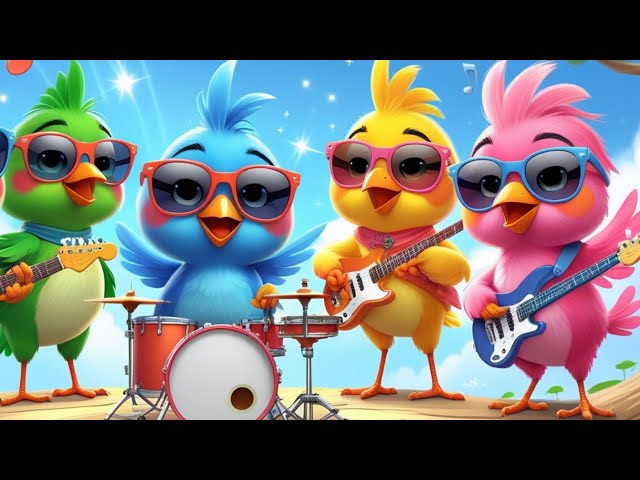 Five Little Birds 🐦🐦🐦🐦🐦🎶 Nursery Rhymes & Kids Songs ❤️ KidsWorldTV-24 Songs for Children 🎈