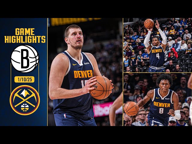 Denver Nuggets vs. Brooklyn Nets Full Game Highlights 📺 | 1/10/25