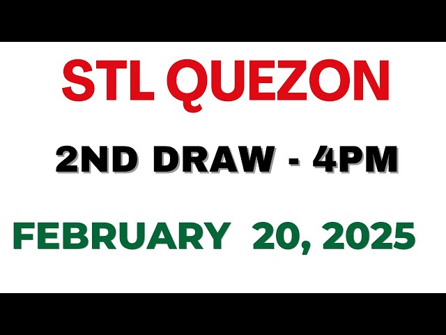 STL Quezon 2nd draw result today live 20 February 2025