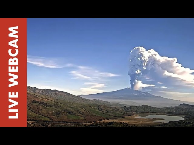 Live Webcam Etna Volcano Italy - Panorama from Agira (EN) Sicily