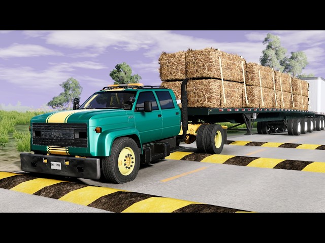 Trucks and Cars vs Speed Bumps #87 | BeamNG Drive |🤜 Truck &Too