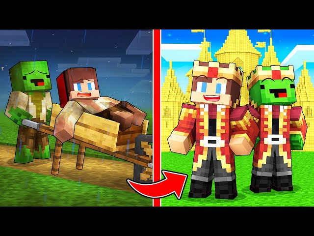 Mikey and JJ From Poor to King in Minecraft (Maizen)