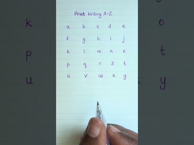 English handwriting small letters a to z | English alphabets abc | writing English small letters