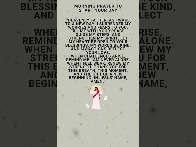 Start Your Day with This POWERFUL Morning Prayer 🙏✨ #shorts #morningprayer #jesus