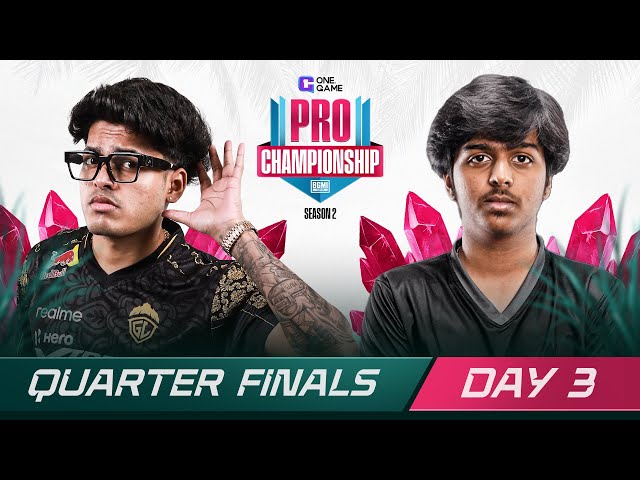 ONEGAME PRO CHAMPIONSHIP S2 | DAY 3 | QUARTER FINALS | BGMI | GROUP C | #godlike #orangutan  #8bit