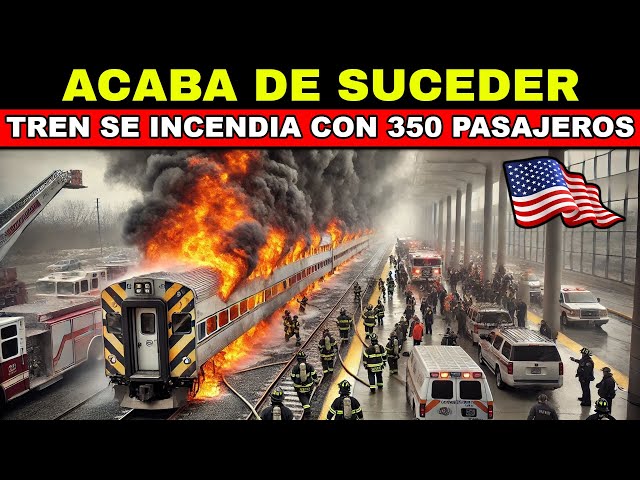 URGENTE: UN TREN SE INCENDIA CON 350 PASAJEROS EN FILADELFIA: TODOS EVACUADOS, IMAGENES DEL MOMENTO.