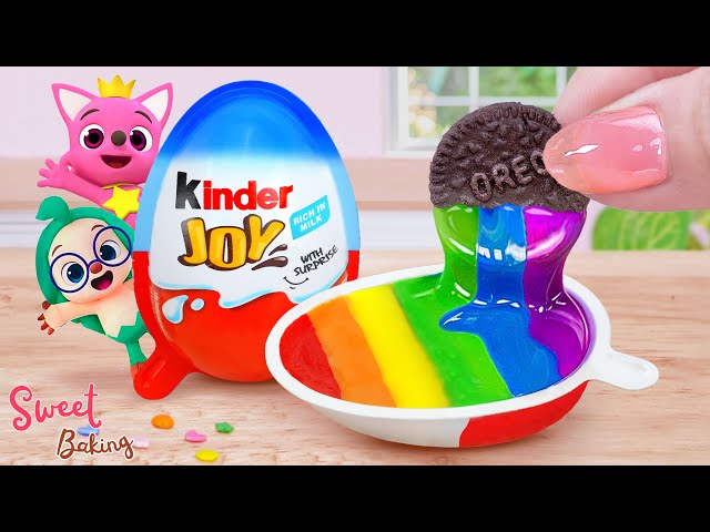 💘Mini Kinder Joy Cute💘Satisfying Miniature Rainbow Kinder Joy Cake Decorating Ideas💘Sweet Baking💘