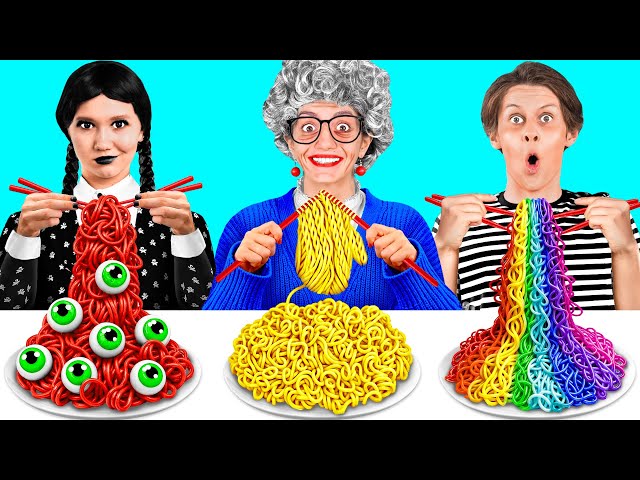 Wednesday vs Grandma Cooking Challenge | Funny Kitchen Hacks by FUN FOOD