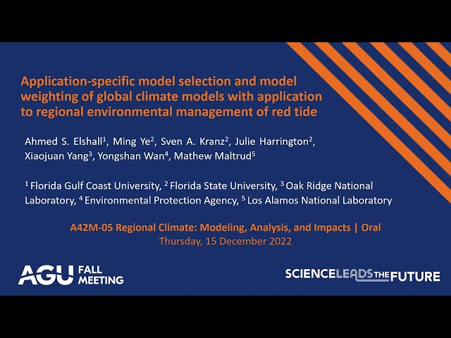 Global climate models for projecting red tides in Florida