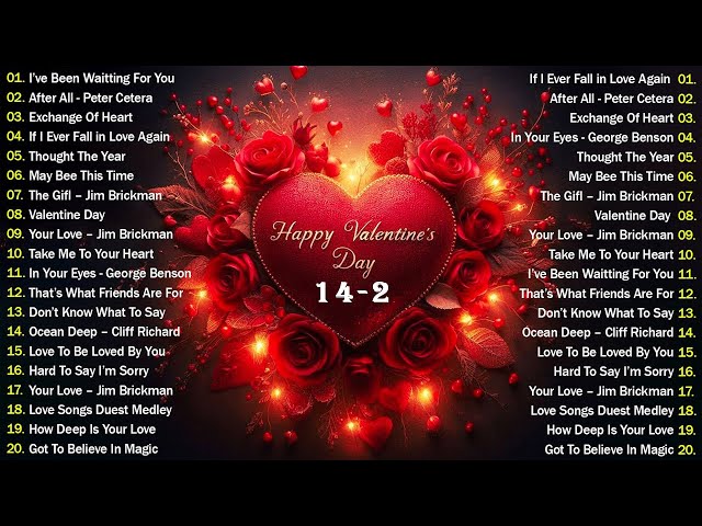 Hapy  Valentine's Day Songs💖✨💖Best Old Love Songs 80's 90's💖✨💖Best Love Songs About Falling In Love