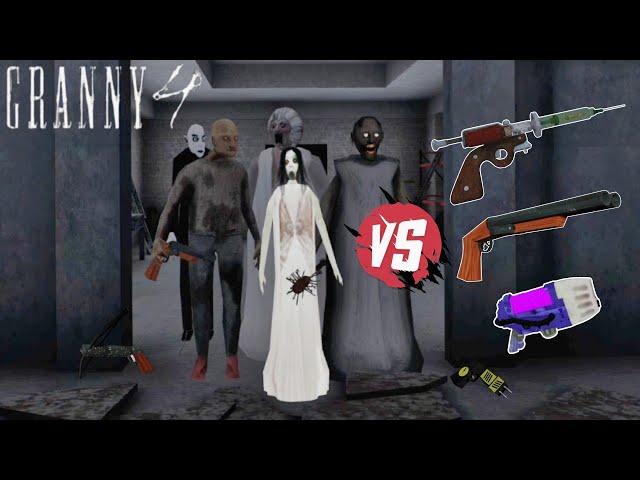 All New Weapons Vs Granny Family in Granny 4 Ambulance Escape New Update #gaming #granny