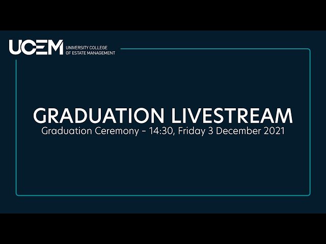 UCEM Graduation Ceremony — 14:30, Friday 3 December 2021