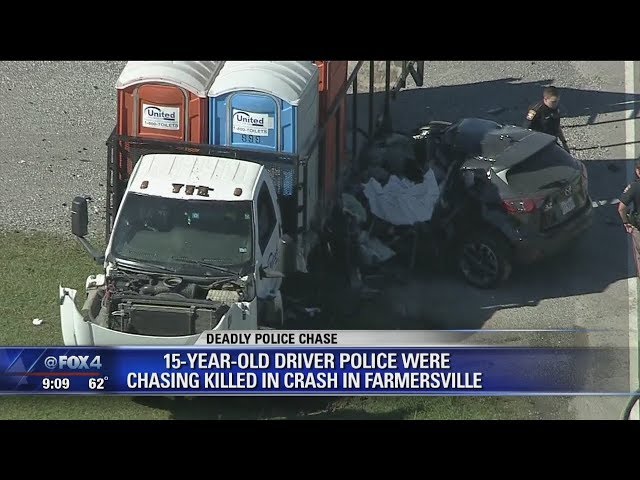 15yr old driver dies during police chase crash