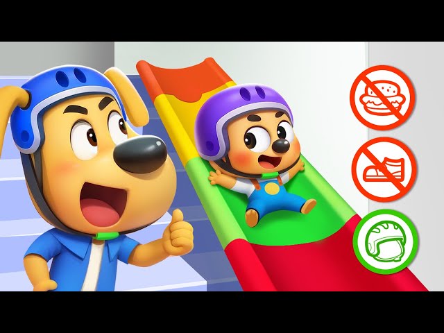 Stair Slide Adventure | Fun Story | Safety Rules for Kids | Sheriff Labrador