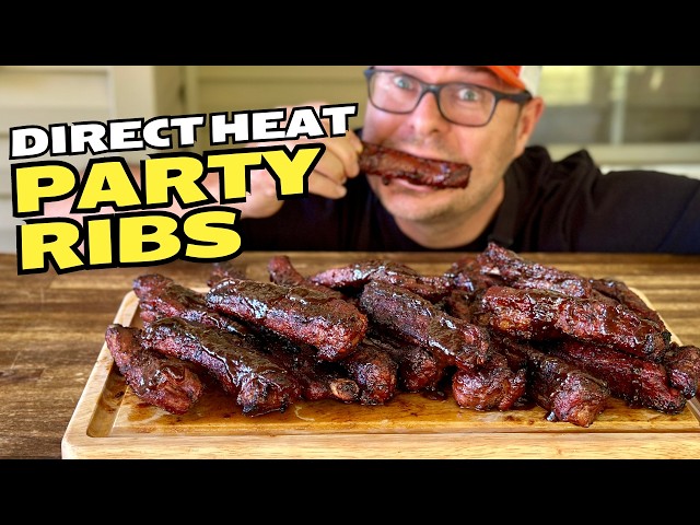 Direct Heat Party Ribs - Fantastic RIBS in 90 MINUTES!