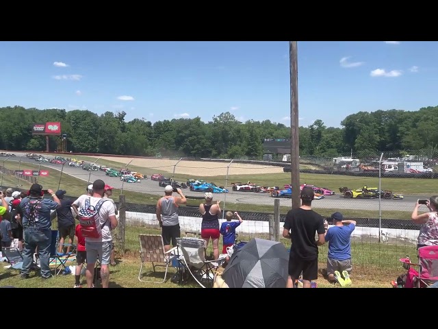 Honda Indy 200 @ Mid-Ohio 2022 Race Start Turn 4 (4K 60FPS HDR)