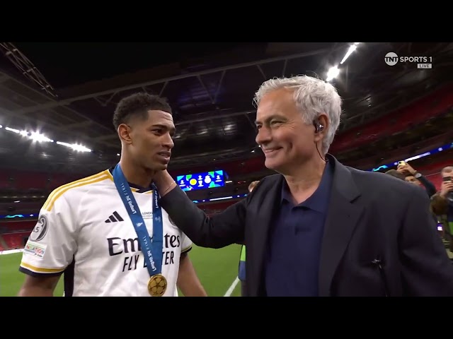 Full-Time Scenes | Jude Bellingham & Jose Mourinho at Wembley | #ucl #realmadrid #football #uefa